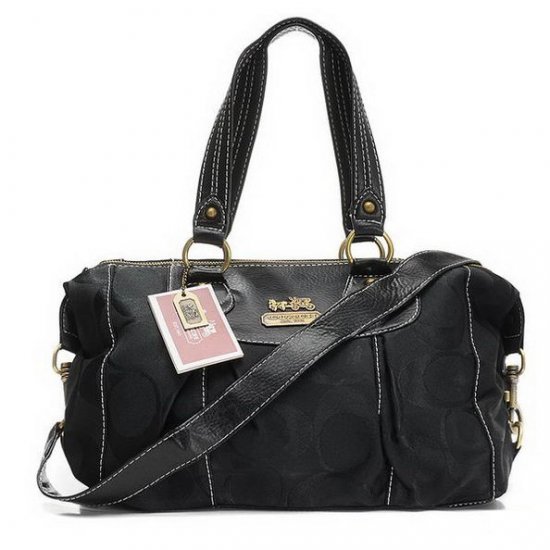 Coach Legacy Logo Signature Medium Black Luggage Bags EHI | Women